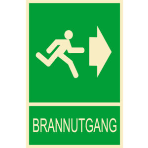 Brannutgang 200x300mm