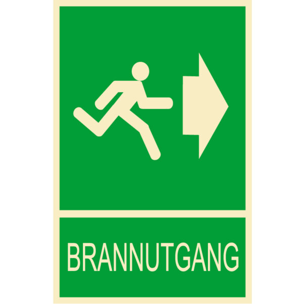 Brannutgang 200x300mm