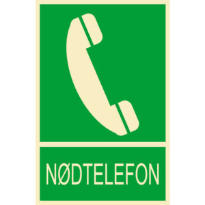 Nødtelefon 200x300mm