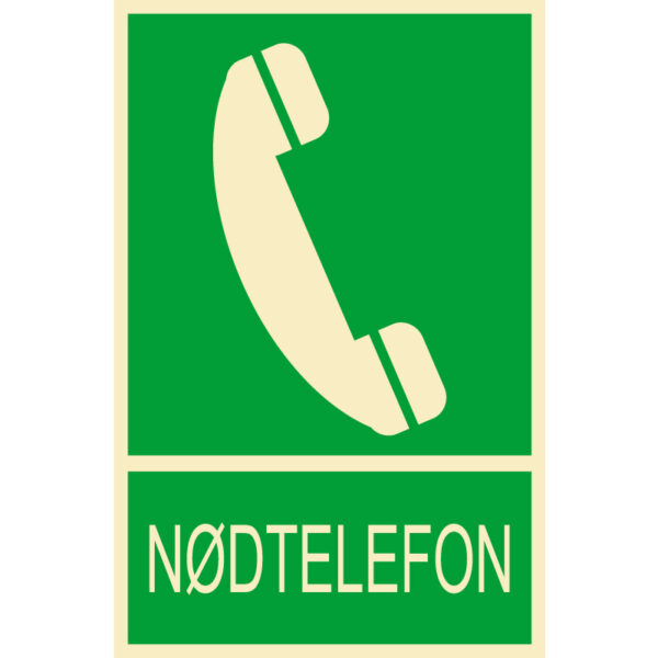 Nødtelefon 200x300mm