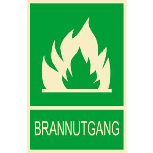Brannutgang 200x300mm