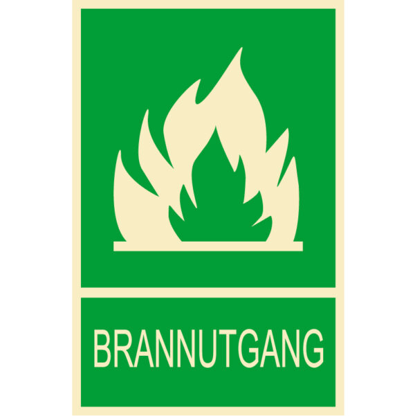 Brannutgang 200x300mm