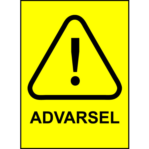 Advarsel 150x200mm