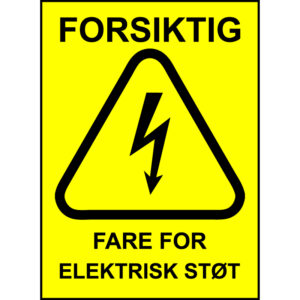 Forsiktig 150x200mm