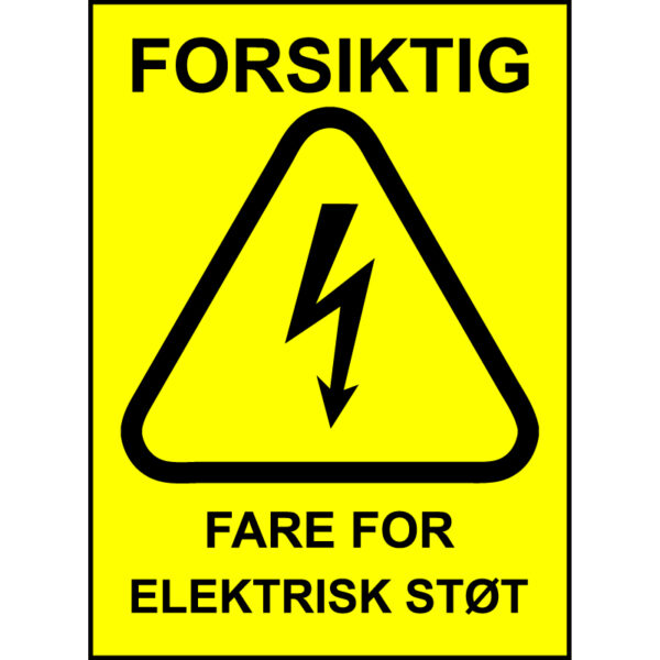 Forsiktig 150x200mm