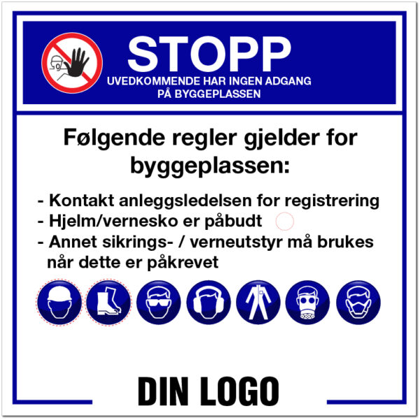 Byggeplasskilt 100x100cm - Bilde 4