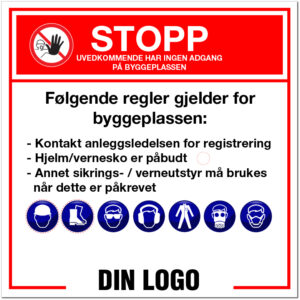 Byggeplasskilt 100x100cm