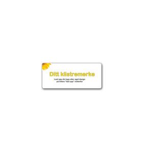Klistremerke rektangel 8x4cm