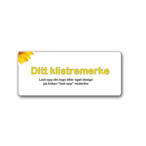 Klistremerke rektangel 16x8cm