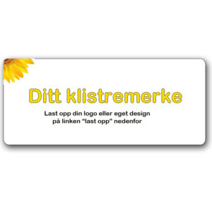 Klistremerke rektangel 32x16 cm