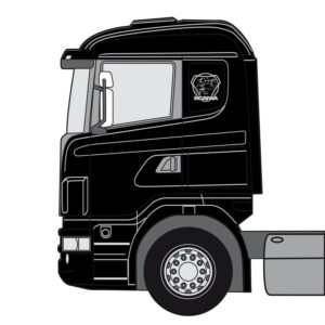 Scania med griff hel - sort