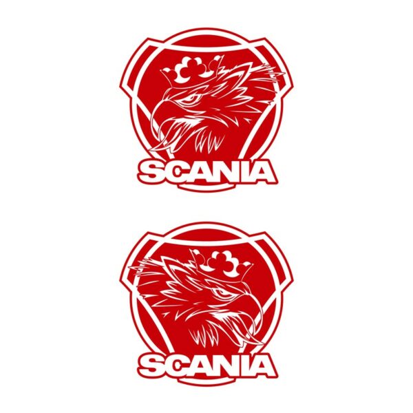 Scanialogo med griff, konturskjært - Rød - Bilde 2